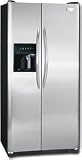 Frigidaire Gallery Series GLHS66EJSB 26.0 cu. ft. Side-by-Side Refrigerator with 3 Glass Shelves, 2 Humidity Controls and Crisper Lighting and External 5 Button Ice/Water Dispenser: Stainless Steel