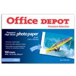 Office Depot(R) Premium Photo Paper, Glossy, 69 Lb., 100 Brightness, 4in. x 6in., Pack Of 100 Sheets
