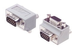 L-com Low Profile Right Angle Adapter - VGA adapter - HD-15 (M) - HD-15 (F)
