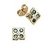 Emerald & Diamond Earrings in 14K Yellow Gold