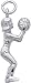 Female Basketball Charm by Rembrandt Charms