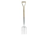 Faithfull Stainless Steel Border Fork - Ash Shaft Yd