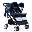 21SWtNuIAfL. SL160  Zooper Everyday Tango Double Stroller in Blueberry Waves Fabric