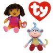 Ty Beanie Babies Set of 2- Dora the Explorer and Boots