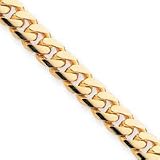 14k 8mm Domed Curb Chain Anklet - 9 Inch