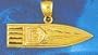 14K Gold Boat Charm