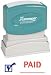 SHA2024 - Paid Ink Stamp, 1/2x1-5/8, Blue/Red Ink