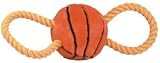 Tug n Talk Sports Talking Basketball Dog Toy with Rope