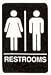 Braille Sign - Men's & Women's Restroom signs 6" x 9" Taupe