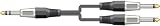 Send/return lead, 6.3mm stereo jack plug to 2 x mono jack plugs - 1.5m (Product Code: 51907 P176.952)