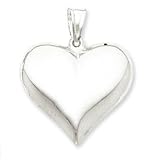 Sterling Silver Polished Puffed Heart Pendant