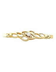 14K Yellow-Gold 1/10 Ct Tw Diamond Bracelet by US Gems