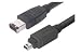 IEEE-1394 Firewire Cable, Type 1 - Type 2, 0.5m