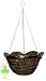 Gardman 14-inch Water Hyacinth Hanging Basket with Wavy Rim