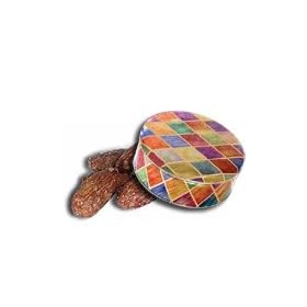 1 and 1/2 lb Bavarian Style Cinnamon Roasted Almonds Tin - Diamonds