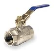 Industrial Grade 1PYU8 Ball Valve, Brass, 1/4 In NPT F x F