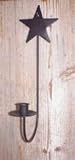 Wrought Iron Wall Sconce Single Arm with Star Top