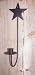 Wrought Iron Wall Sconce Single Arm with Star Top
