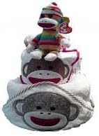 Kidznstyle Sock Monkey Baby Diaper Cake-boy