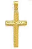 14K CROSS PENDANT FITS 4MM
