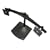 Ergotron DS100 Dual-Monitor Desk Stand, Horizontal - Stand for dual flat panel - aluminium, steel - black - screen size: up to 24" - mounting interface: 100 x 100 mm, 75 x 75 mm