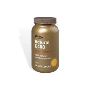 GNC Natural E 400 IU, 100% Natural Mixed Tocopherols, 360 Softgel Capsules Vitamin E