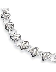 Sterling Silver Fancy Circle Link Necklace QH1041-18"