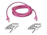 Belkin - Patch cable - RJ-45 (M) - RJ-45 (M) - 16.4 ft - ( CAT 5e ) - pink