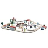 Yukon Express 80-Piece Wooden Train Set