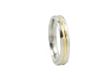 Unisex Stainless Steel / 14k Gold Wedding Band or Promise ring ~ Sz4 to sz14