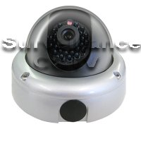 1/3" Sony Color CCD Vandal Resistant Dome Camera, 3.6 mm Fixed Lens, 480 TVL, with 23 LED