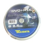 Electronics : 10 Traxdata Ritek 8 Speed DVD+R DL Dual Layer 8.5GB 240 Mins