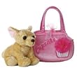 Cupcake Pet Carrier Purse with Chihuahua Plush