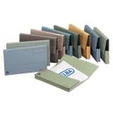 Elba 21610 foolscap manilla half flap document wallets, assorted colours, BOX of 50