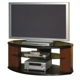 Harvest Cherry with Black Widescreen TV Stand Universal Cherry Collection by Bush Office Furniture -