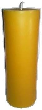 100% Organic and All Natural Raw Beeswax Candle. Naturally Scented by Organic Honey. 3 x 9 inch Pillar, 120hr burn time. (1)