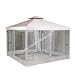 OPEN BOX - Garden Winds Universal 10' x 10' Two-Tiered Replacement Gazebo Canopy and Mosquito Netting Set