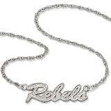 Mississippi (Ole Miss) Rebels Rebels Enameled Sterling Silver Script Necklace