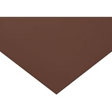 PVC (Polyvinyl Chloride) Shim Stock, Opaque Brown, 0.010" Thickness, 5" Width, 20" Length (Pack of 10)
