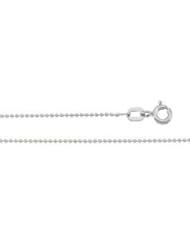 Solid Diamond Cut Bead Chain 14K Gold White Ch227 16 Inch
