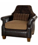 Uttermost 23043 Aarika Arm Chair in Luxurious Collage Of Golden - Plywood, Foam, Fabric, Solidwood,