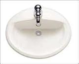 AMERICAN 20X17 Aqualyn S/R Sink 4 BONE