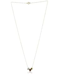 Vanessa Mooney 3 Nugget Mixed Metal Slider Necklace