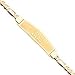 14K Detroit Lions Large Id Bracelet Satin Lions w/Figaro