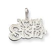 Sterling Silver I (heart) my Sister Pendant