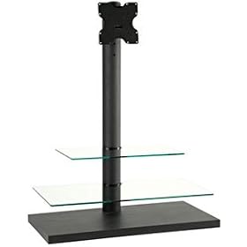 2-SHELF Flat Panel Floor Stand with Mount Head for 23 To 37 Flat Panels by Sharp