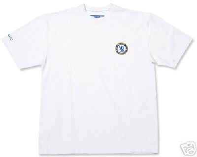 OFFICIAL CHELSEA F.C. WHITE CREST T- SHIRT