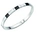 Sterling silver striped onyx and mother of pearl bangle