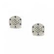 Men's Sapphire Cuff Links in Finely Polished Sterling Silver