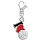 I Love Volleyball - Red Heart - Silver Plated title=